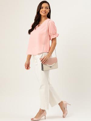 puff sleeves v neck op - 17111989 - Standard Image - 4