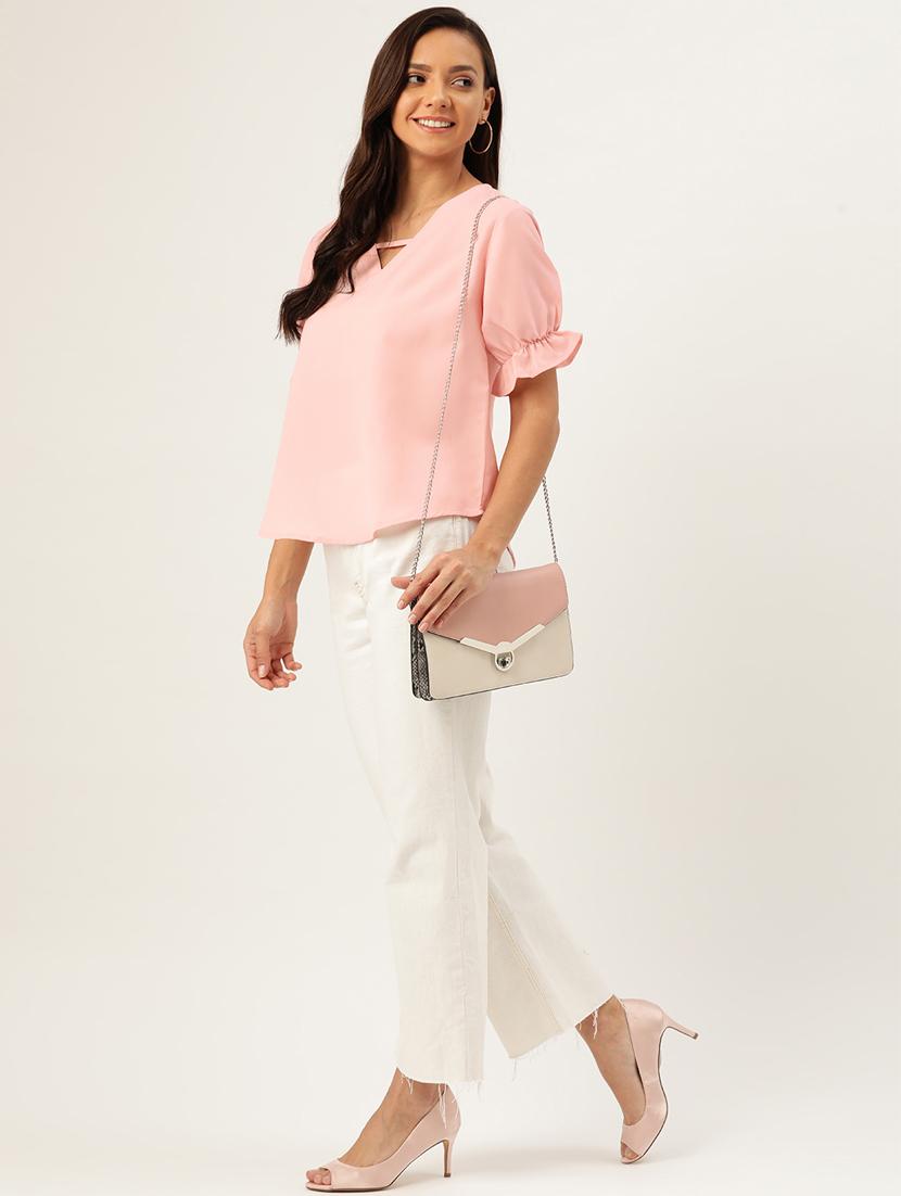 puff sleeves v neck op - 17111989 - Zoom Image - 4