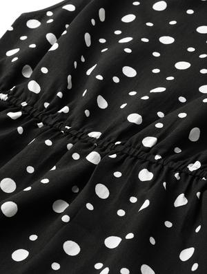 polka dot flared dres - 17111990 - Standard Image - 5