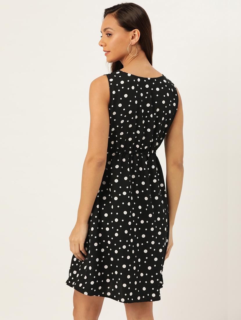 polka dot flared dres - 17111990 - Zoom Image - 3