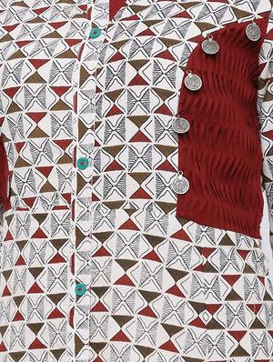 printed flared kurta - 17112039 - Standard Image - 4