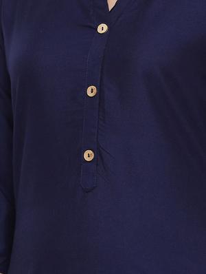 solid straight kurta - 17112050 - Standard Image - 4