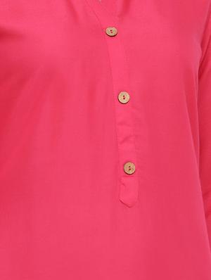 solid straight kurta - 17112056 - Standard Image - 4