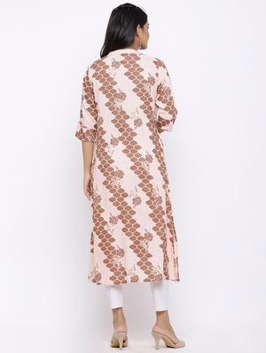 printed a-line kurta - 17112061 - Standard Image - 3