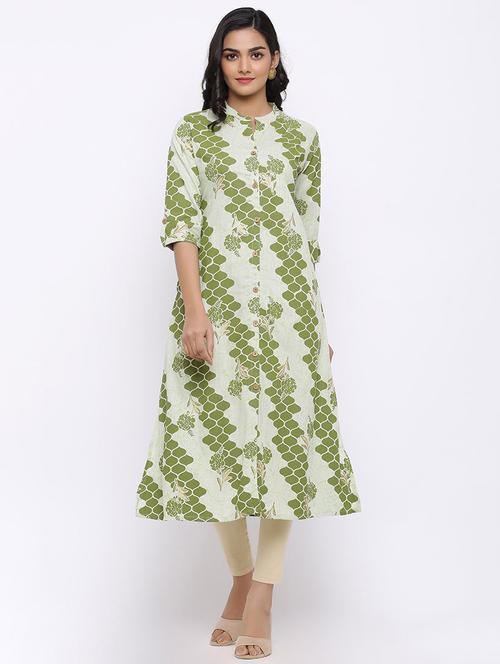 printed a-line kurta - 17112065 - Standard Image - 1