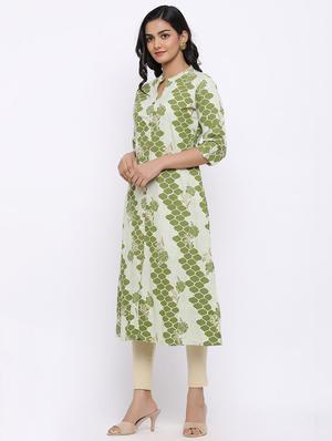 printed a-line kurta - 17112065 - Standard Image - 2
