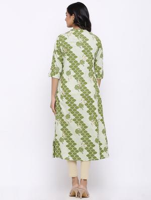 printed a-line kurta - 17112065 - Standard Image - 3
