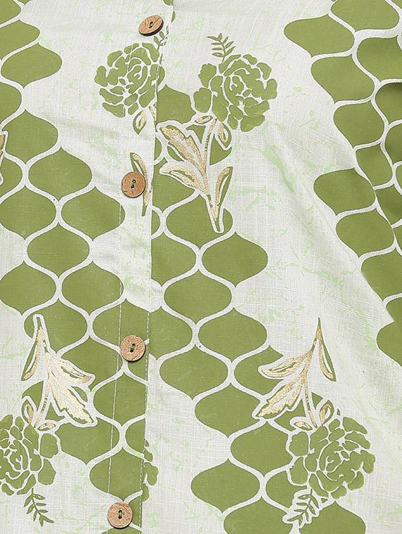 printed a-line kurta - 17112065 - Zoom Image - 4