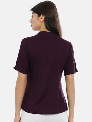 purple rayon regular top - 17112089 - Standard Image - 3
