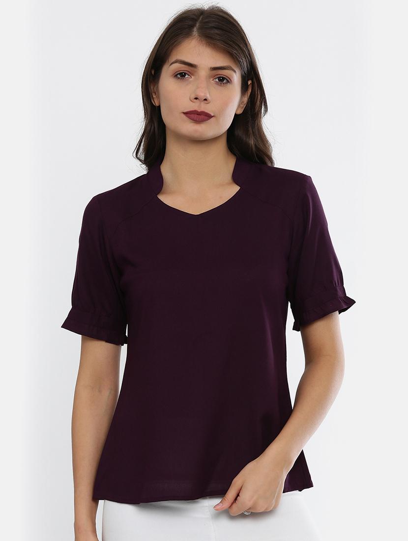 purple rayon regular top - 17112089 - Zoom Image - 1