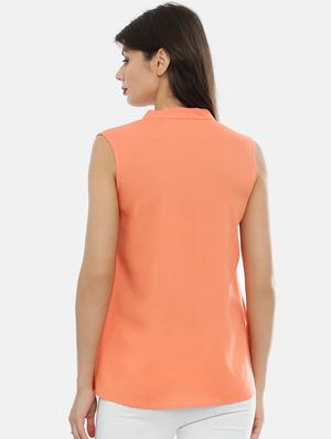 orange rayon regular top - 17112094 - Standard Image - 3