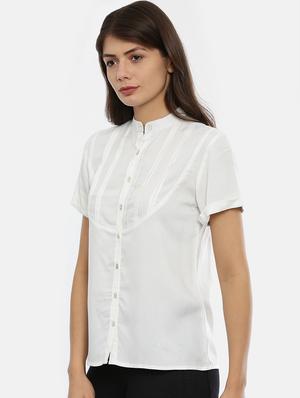 white rayon regular top - 17112107 - Standard Image - 2