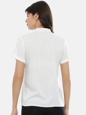 white rayon regular top - 17112107 - Standard Image - 3
