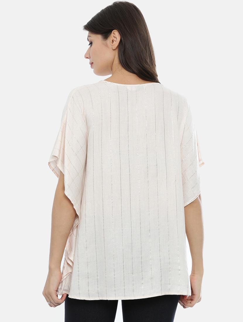 cream rayon regular top - 17112117 - Zoom Image - 3