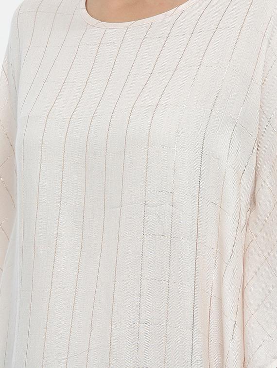 cream rayon regular top - 17112117 - Zoom Image - 5