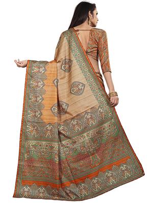 printed baluchari saree with blouse - 17112123 - Standard Image - 2