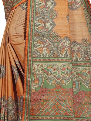 printed baluchari saree with blouse - 17112123 - Standard Image - 4