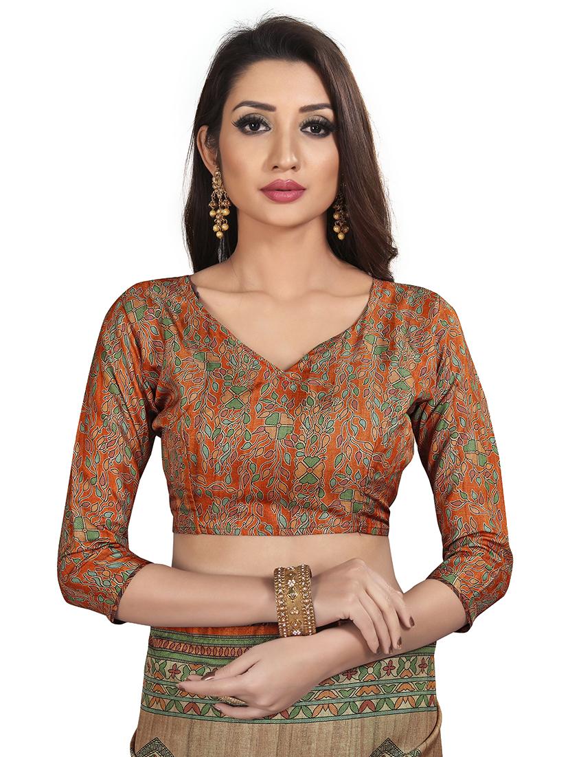 printed baluchari saree with blouse - 17112123 - Zoom Image - 3