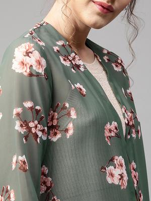 front open floral shrug - 17112167 - Standard Image - 4