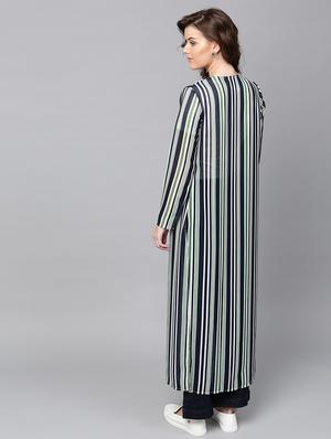 front open striped shrug - 17112168 - Standard Image - 3