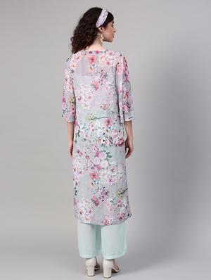 tie up floral shrug - 17112169 - Standard Image - 3