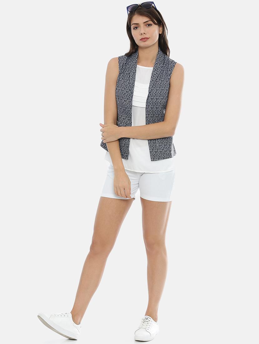 lapel neck printed summer jacket - 17112220 - Zoom Image - 4