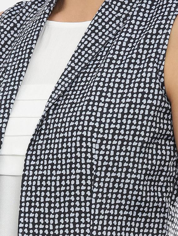 lapel neck printed summer jacket - 17112220 - Zoom Image - 5