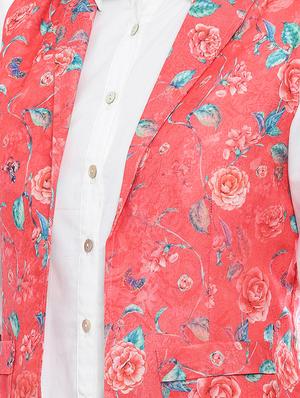 lapel neck floral summer jacket - 17112221 - Standard Image - 5