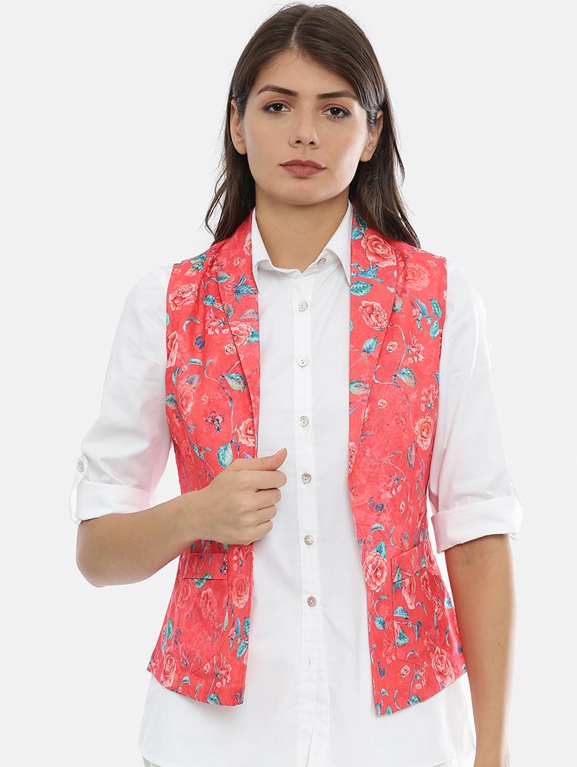 lapel neck floral summer jacket - 17112221 - Zoom Image - 1