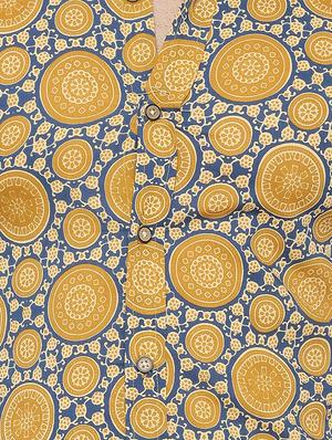 yellow printed casual shirt - 17112559 - Standard Image - 5
