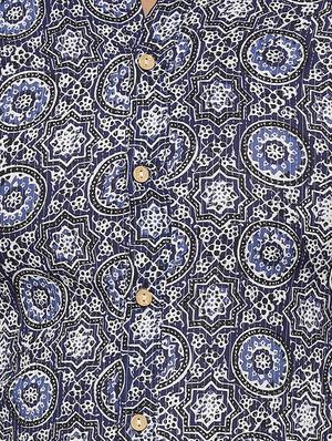 blue printed casual shirt - 17112563 - Standard Image - 5
