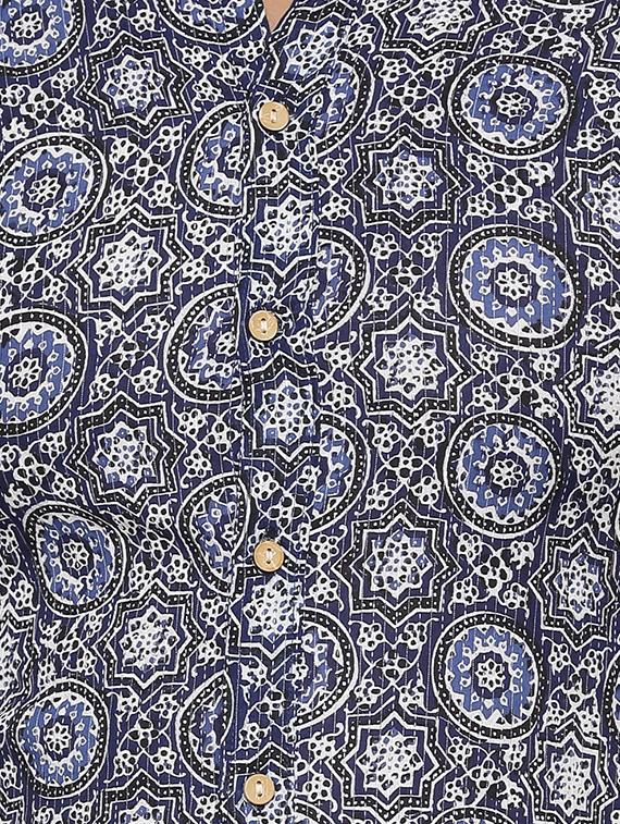 blue printed casual shirt - 17112563 - Zoom Image - 5