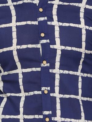 blue checkered casual shirt - 17112567 - Standard Image - 5
