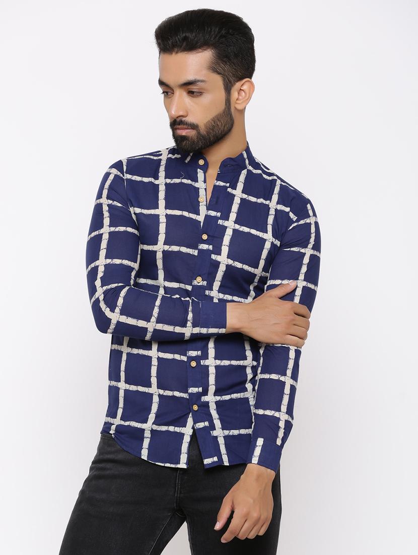 blue checkered casual shirt - 17112567 - Zoom Image - 1