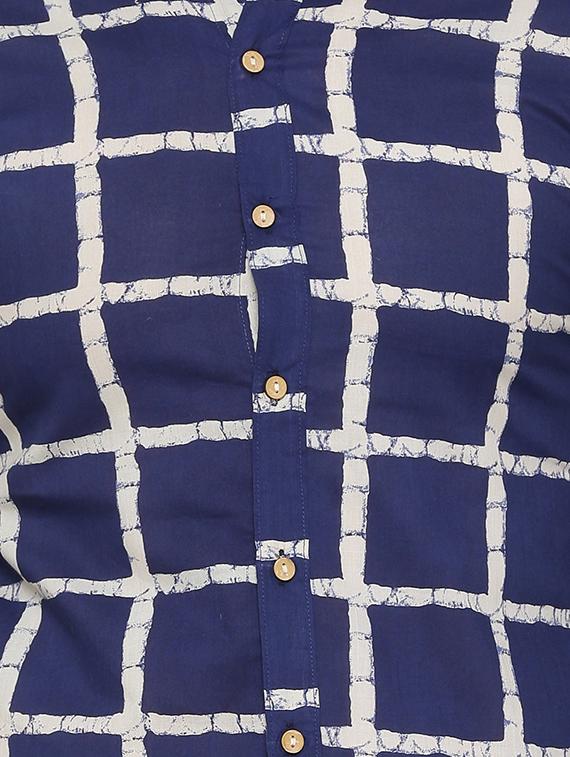 blue checkered casual shirt - 17112567 - Zoom Image - 5