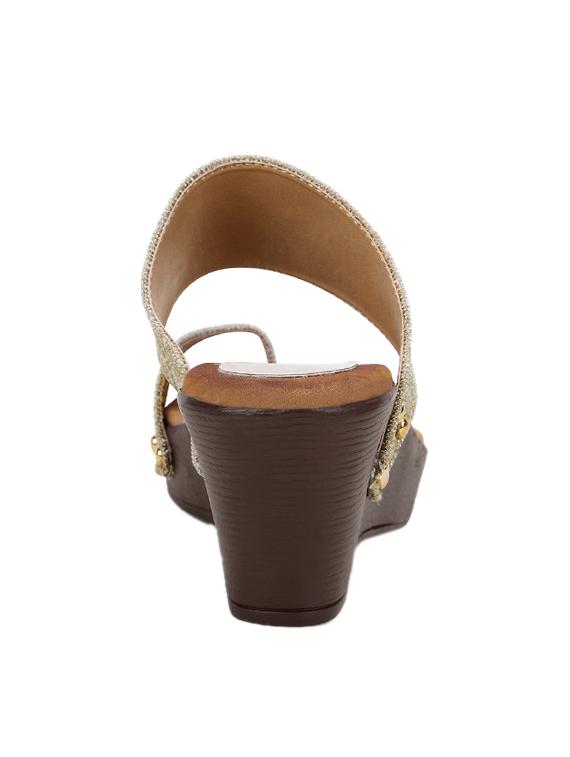 gold one toe wedges - 17112583 - Zoom Image - 3