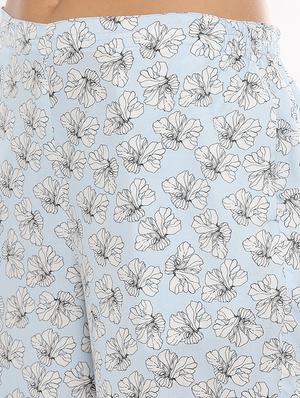 floral pyjama nightwear set with mask - 17112596 - Standard Image - 4