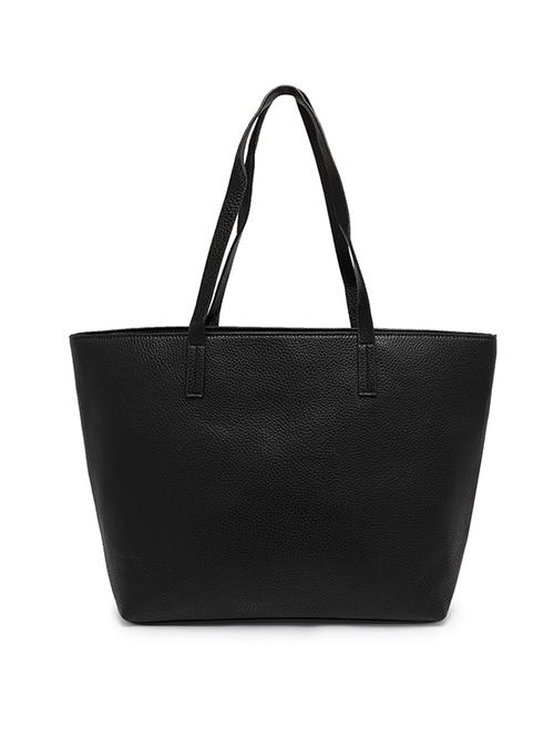 black leatherette regular tote - 17112768 - Standard Image - 1