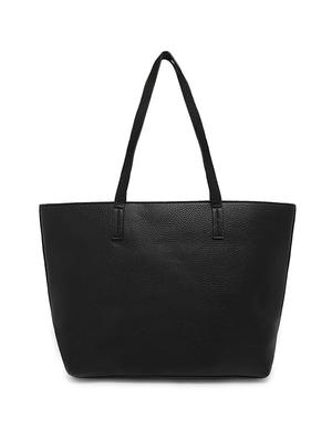 black leatherette regular tote - 17112768 - Standard Image - 2