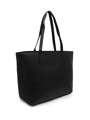 black leatherette regular tote - 17112768 - Standard Image - 4