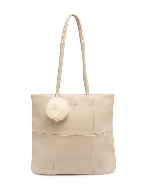 beige leatherette (pu) regular tote - 17112771 - Standard Image - 1