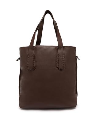 brown leatherette regular handbag - 17112774 - Standard Image - 2