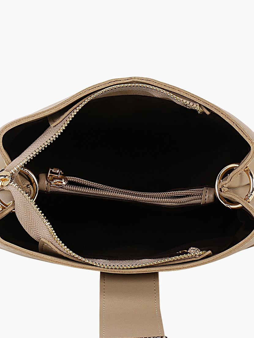 beige leatherette regular sling bag - 17112775 - Zoom Image - 3