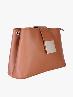 brown leatherette regular sling bag - 17112777 - Standard Image - 4