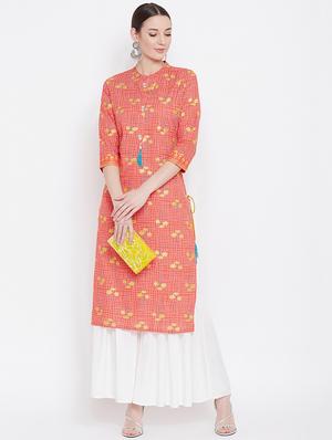 printed kurta sharara set - 17112978 - Standard Image - 4
