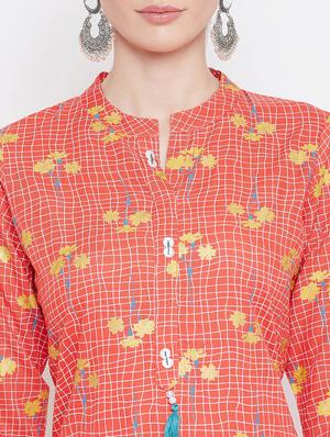 printed kurta sharara set - 17112978 - Standard Image - 5