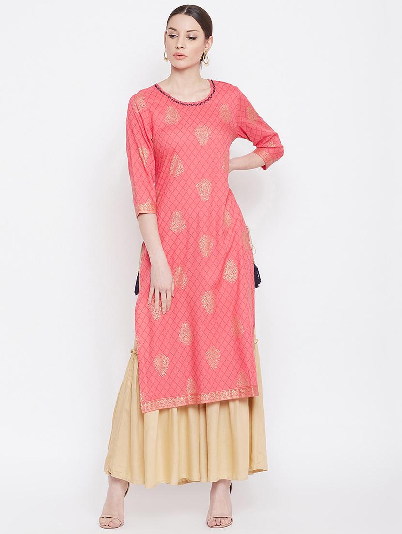 printed kurta sharara set - 17112979 - Zoom Image - 1