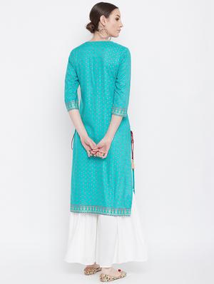 printed kurta sharara set - 17112981 - Standard Image - 3