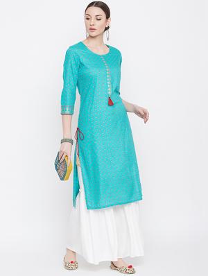 printed kurta sharara set - 17112981 - Standard Image - 4