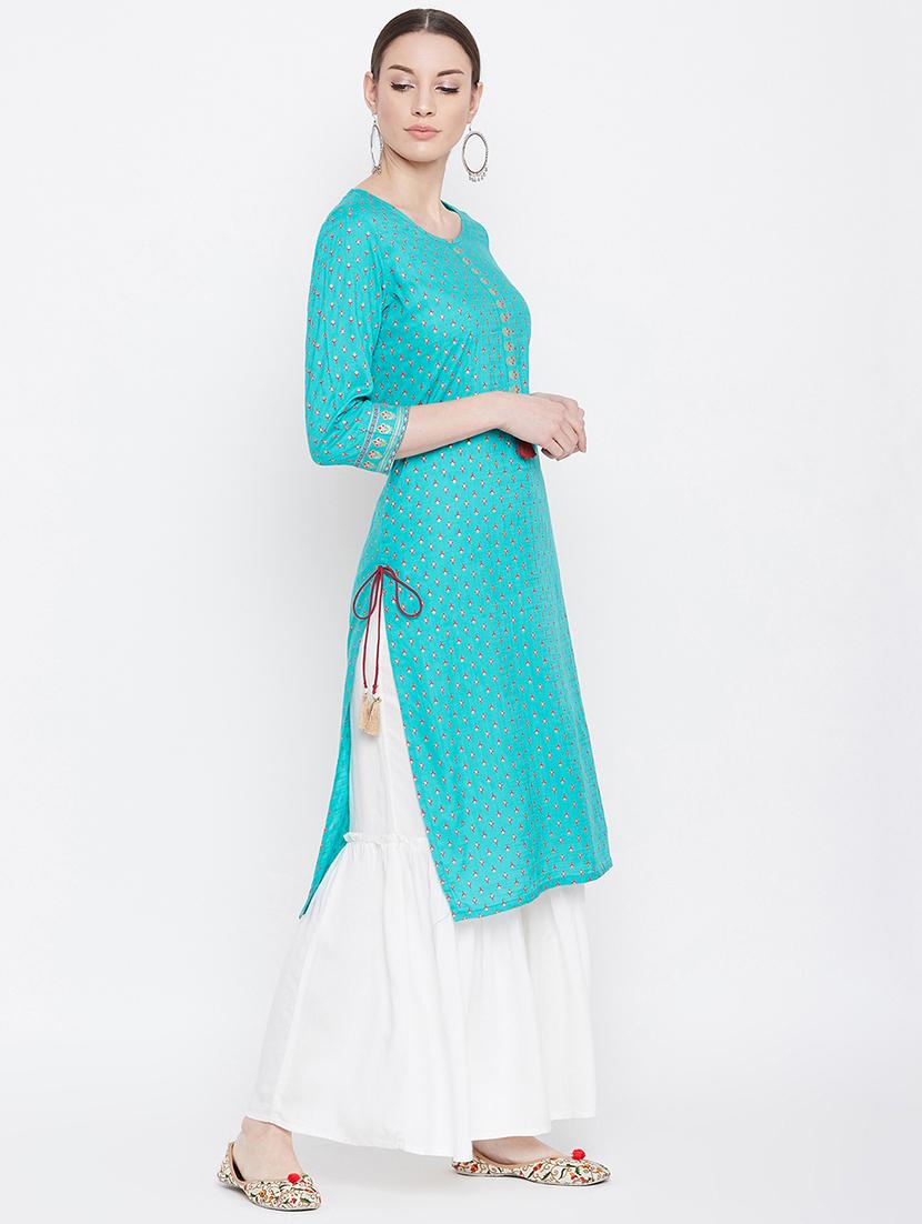 printed kurta sharara set - 17112981 - Zoom Image - 2